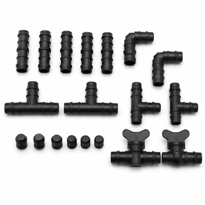 Kit de Conexões para Irrigação 16 mm em fundo claro