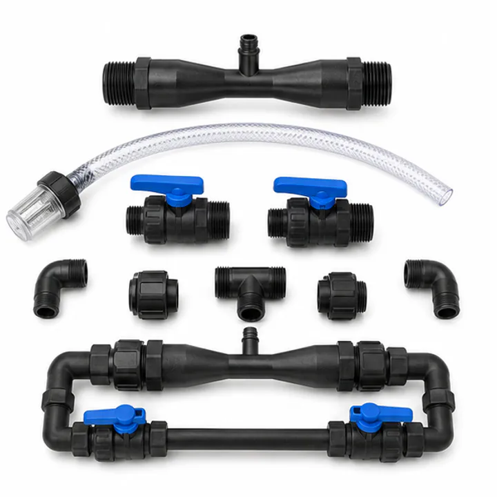 Kit Bypass Venturi 3/4 para Fertirrigação em fundo claro