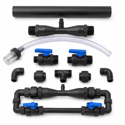 Kit Bypass Venturi 3/4 para Fertirrigação visto de outro ângulo
