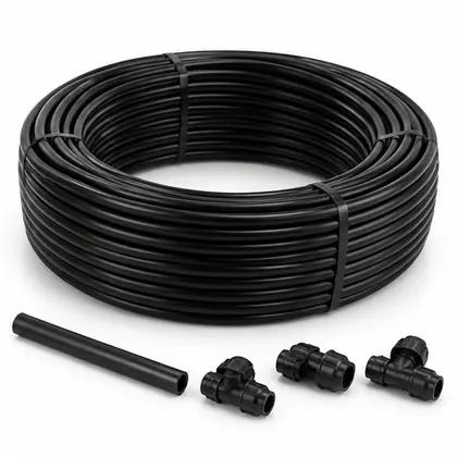 Tubo PELBD 16 mm PN25 visto de outro ângulo